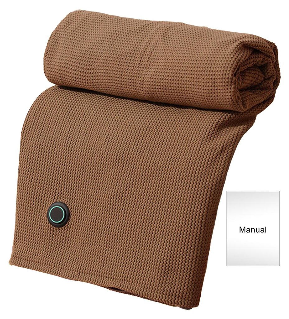 USB-betriebene Heizdecke, kabellose Heizdecke mit Reißverschluss, wärmender Winterschal für Damen, ideal für Reisen, Büro und Zuhause