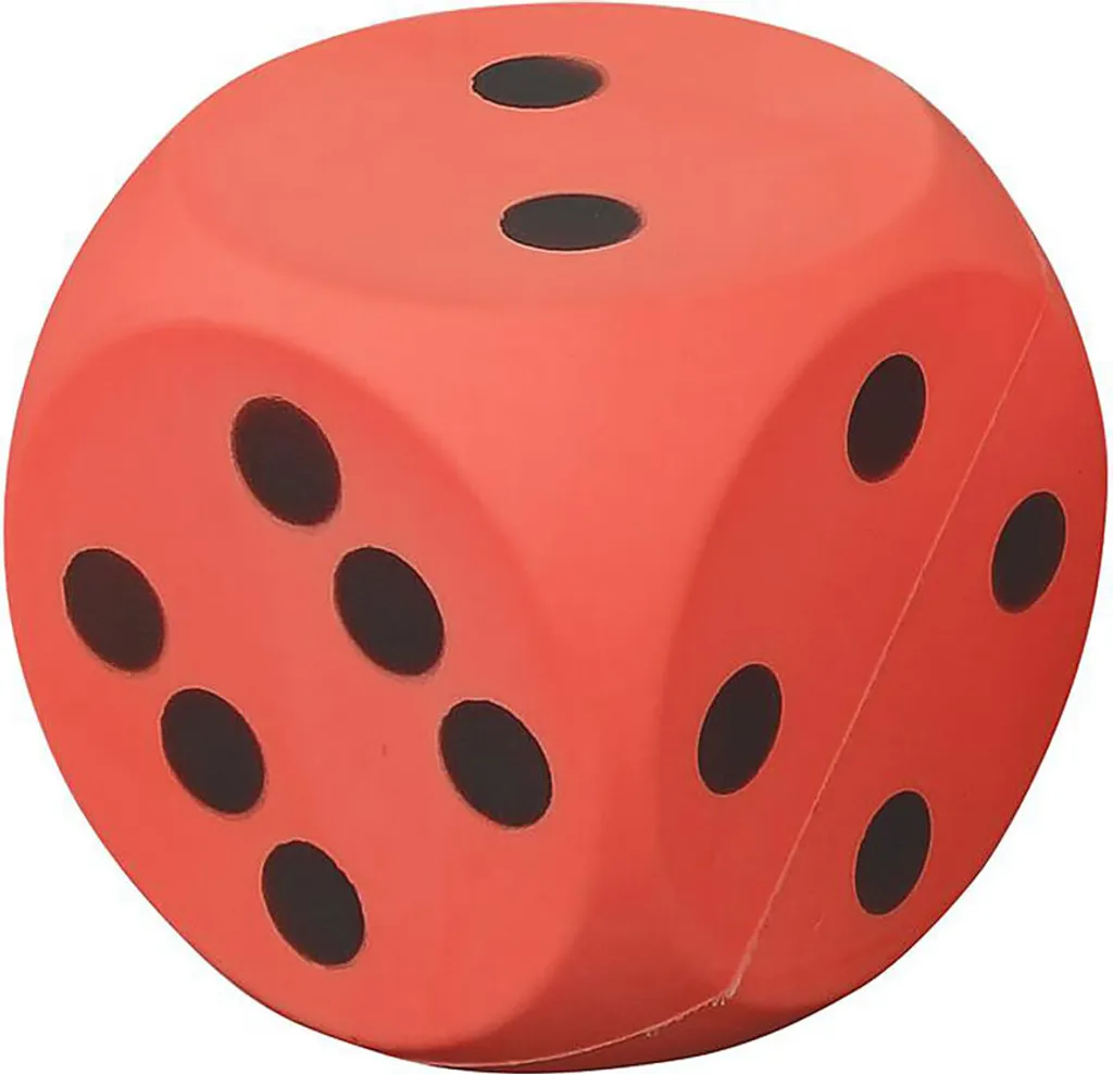 Jouet d'éveil cube mousse rouge 14cm pour gymnase enfant et crèche souple