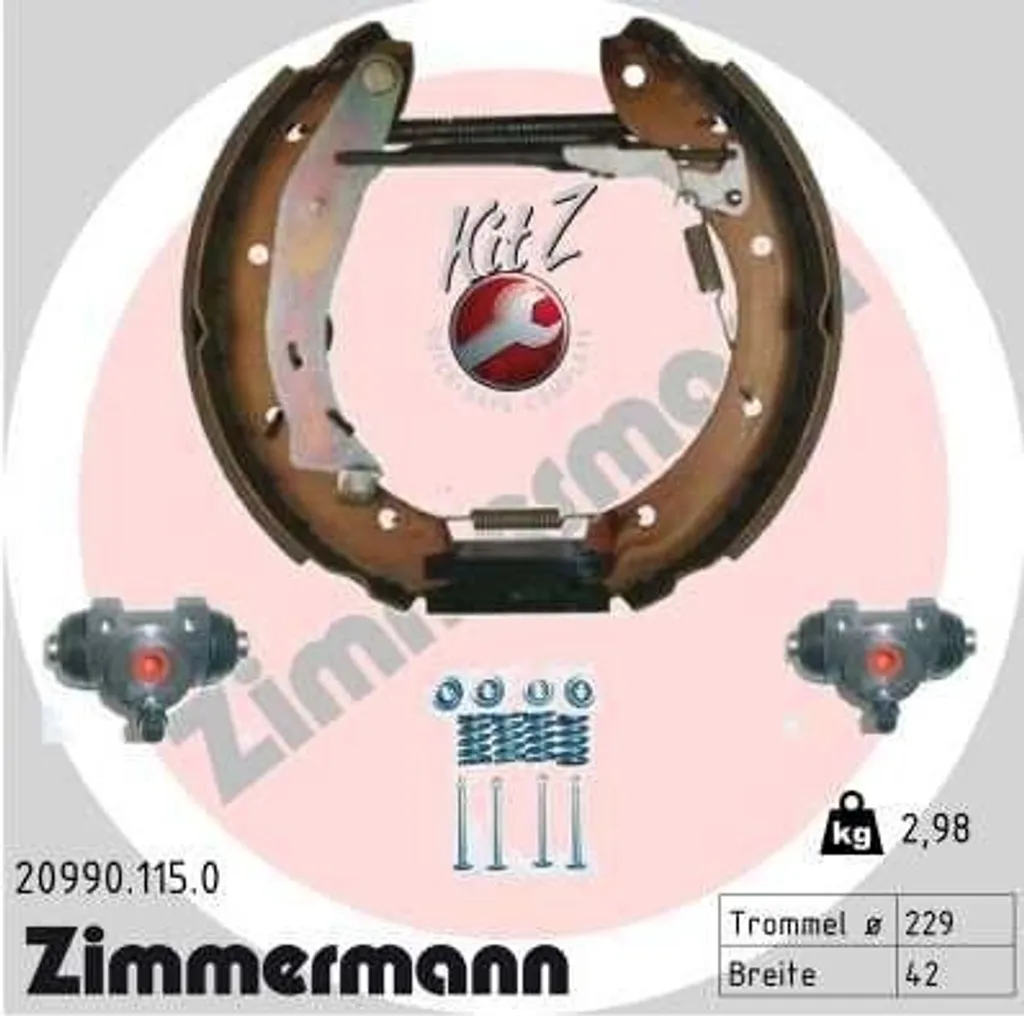 Plaquettes de frein Zimmermann 20990.115.0 pour Berlingo et Partner