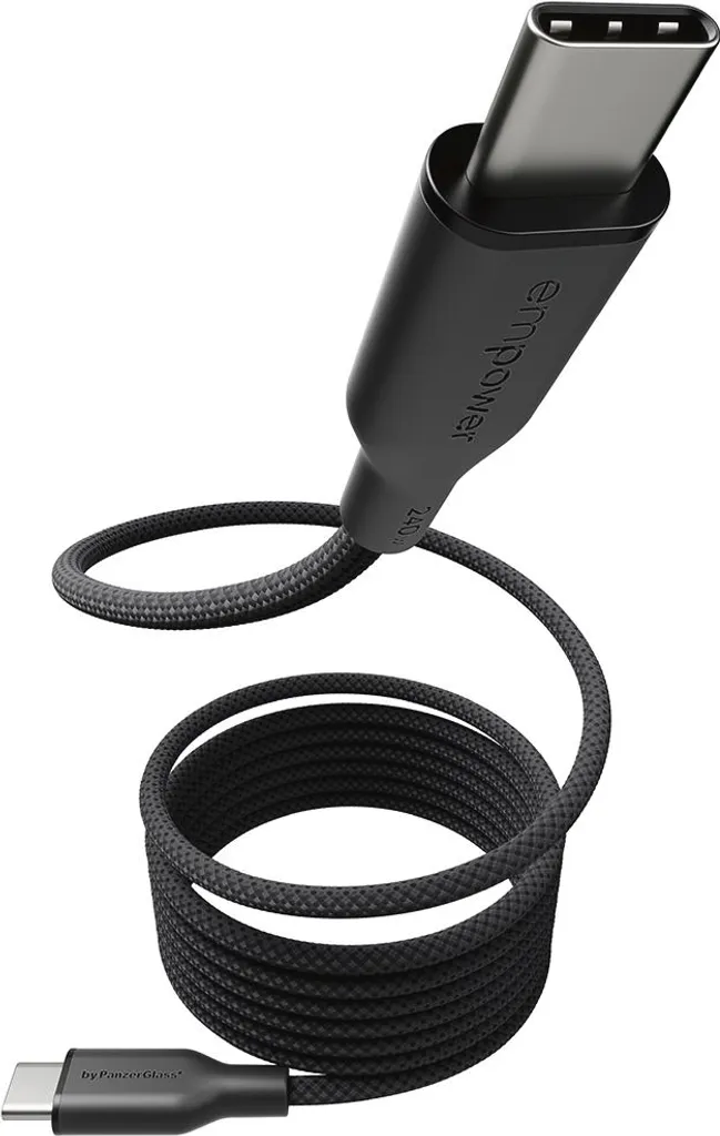 Câble Magnétique PanzerGlass 240W USB-C Haute Puissance 1.5m Noir