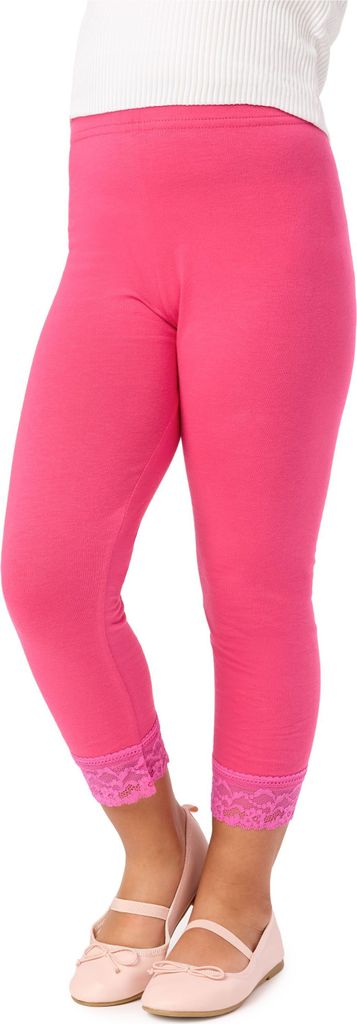 Merry Style Mädchen 3/4 Leggings MS10-293(Rosa,110 cm)
