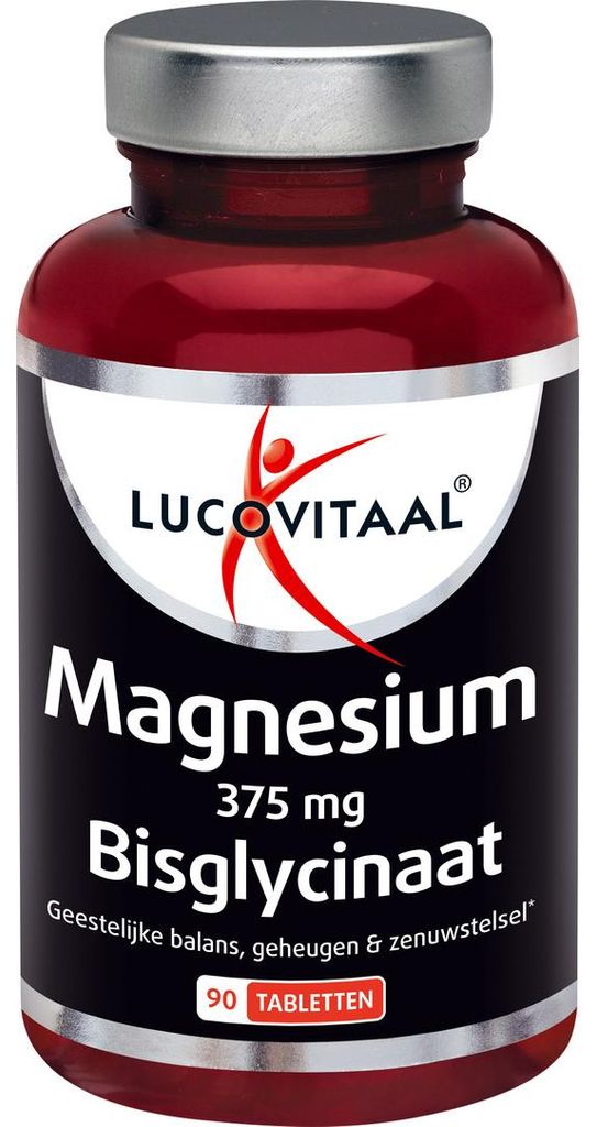 Lucovitaal Magnesium 375mg Bisglycinaat (90 tabletten) Productafbeelding 