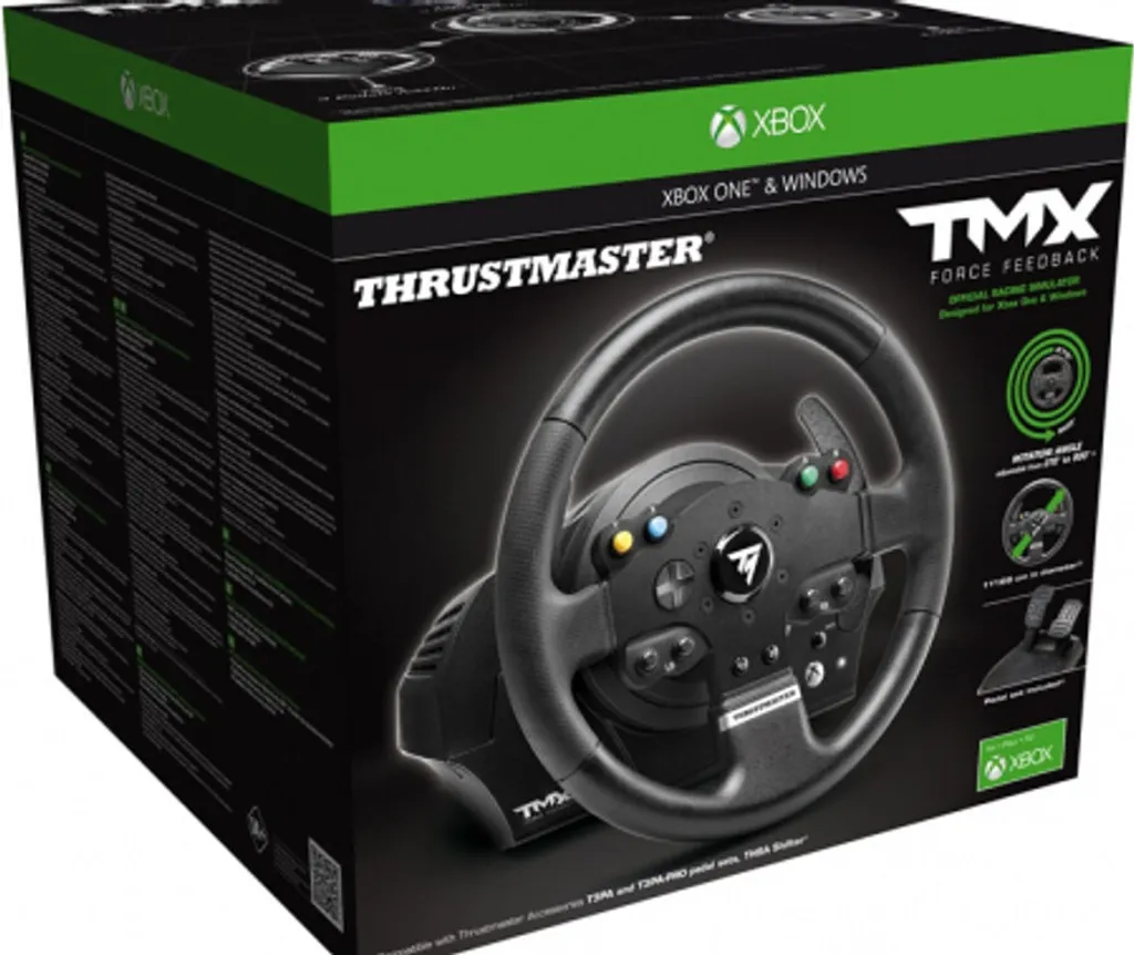 Volant de Course ThrustMaster TMX avec Pédalier pour Xbox One et Windows