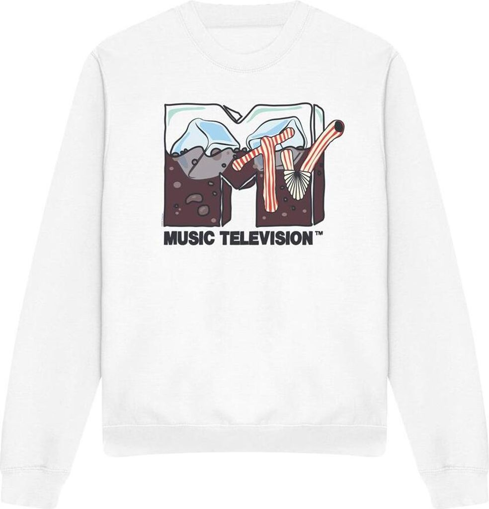 MTV - "Soda On Ice" Sweatshirt für Herren/Damen Uni TV12563 (L) (Weiß)