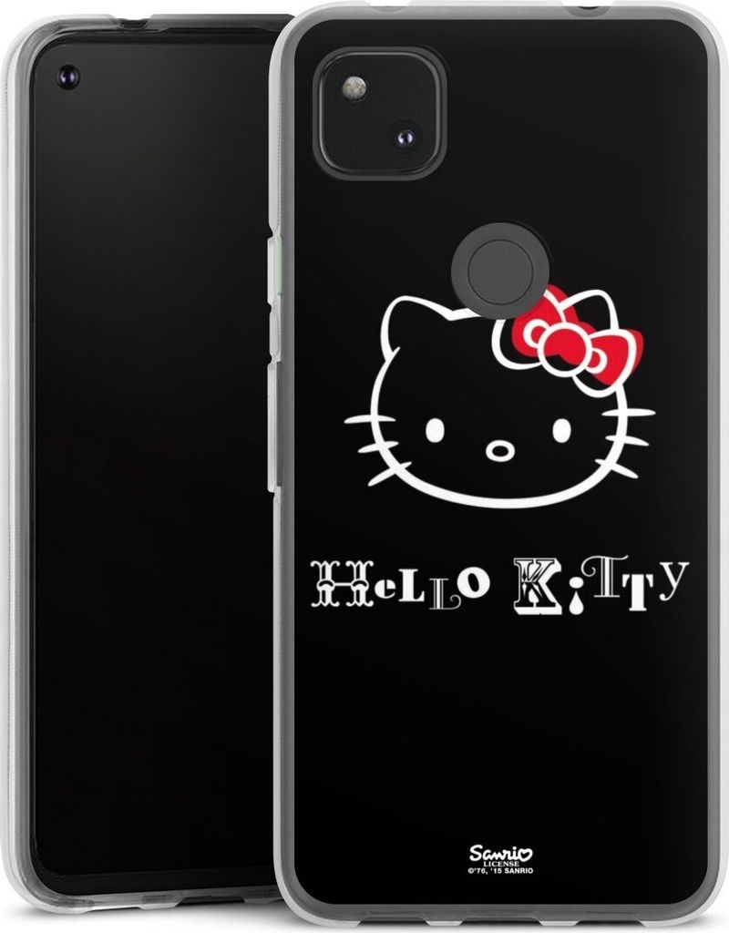 DeinDesign Handyhülle für Google Pixel 4a Silikon Hülle Case Smartphone Schutzhülle Fanartikel Hello Kitty Kawaii