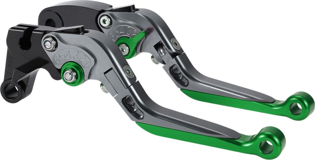 Kurze Lange Brems- und Kupplungshebel für Yamaha YZF R1 15-22 6-fach verstellbare Motorrad Lenker Bremshebel Aluminiumlegierung Titan Griff Grüne...