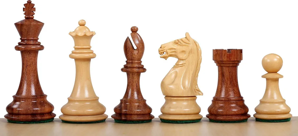 Chiffres d'échecs Supreme Acacia et Buckthorn 3.5 pouces pour Plateau