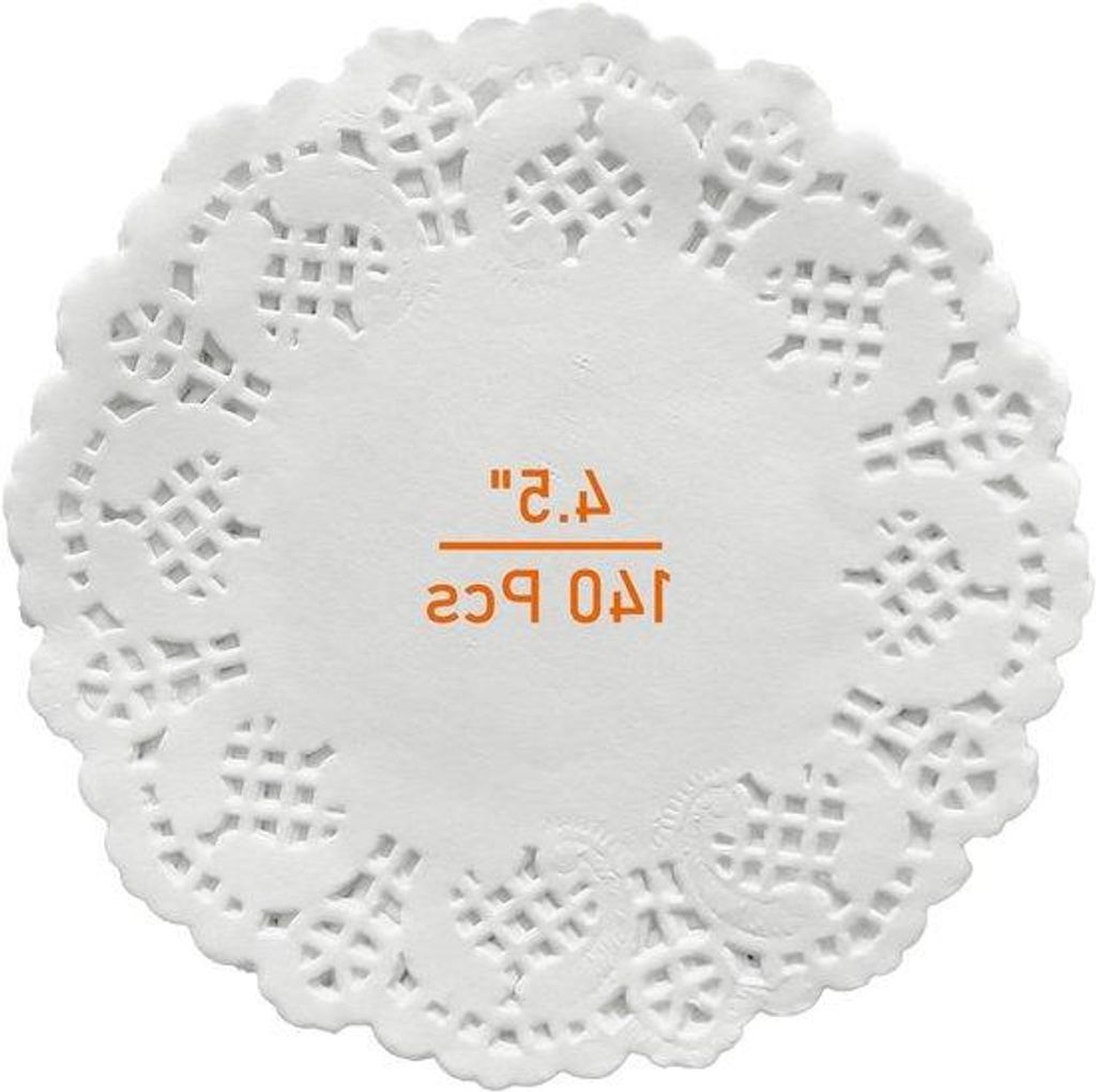 Papieren Placemats, runde weiße Kanten, 140 Stück, für Fest und Hochzeit Nachbildungation, Durchmesser 11 cm