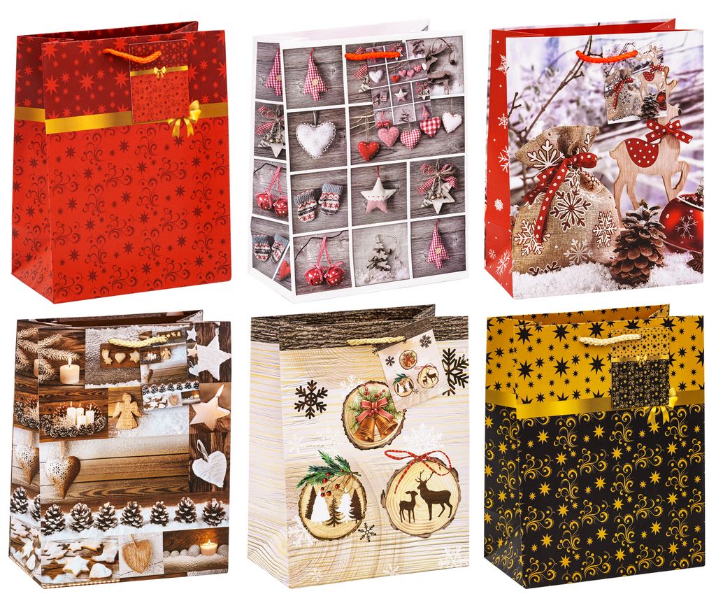 TSI 83019 Geschenktüten Weihnachten Serie 9, 12er Packung, Produktbild 