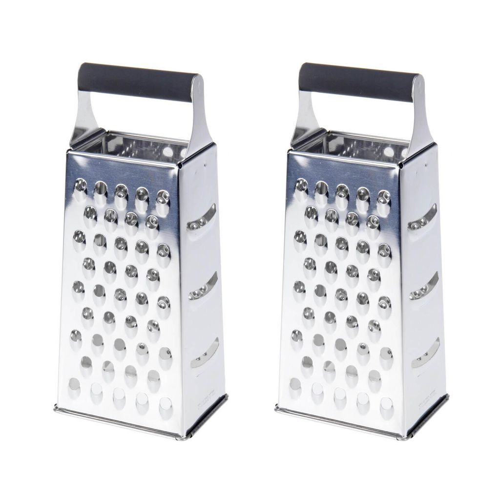 Set da 2 grattugie quadrate in acciaio inossidabile 10,5 x Immagine del prodotto 