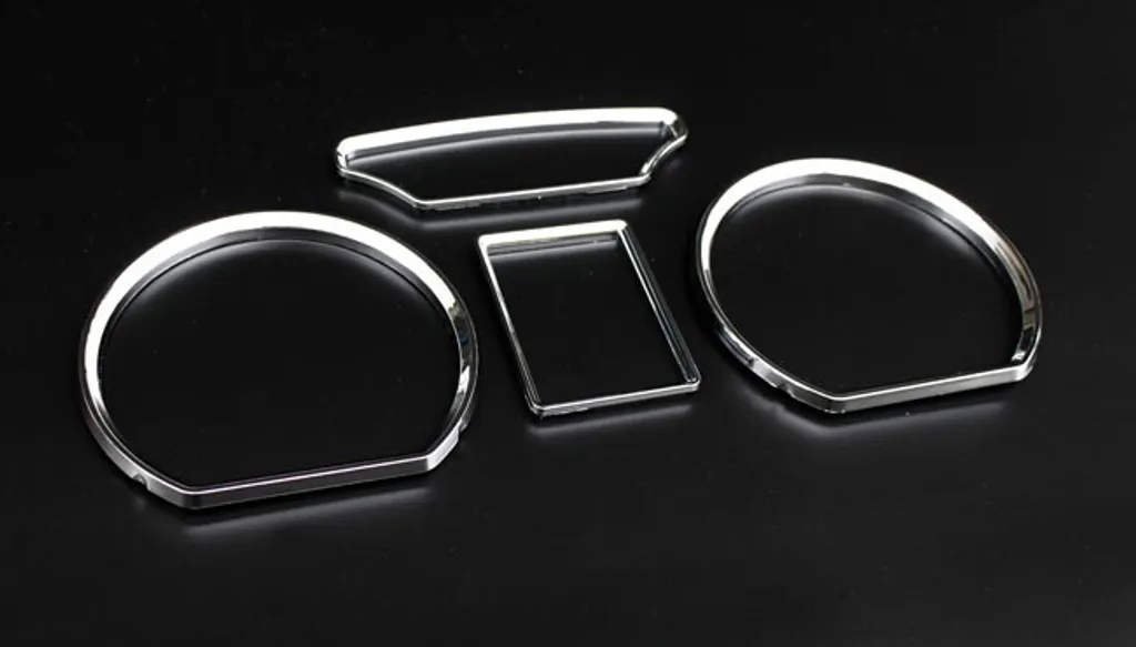 Anneaux de tachymètre chromés en ABS pour VW Polo 9N montage facile