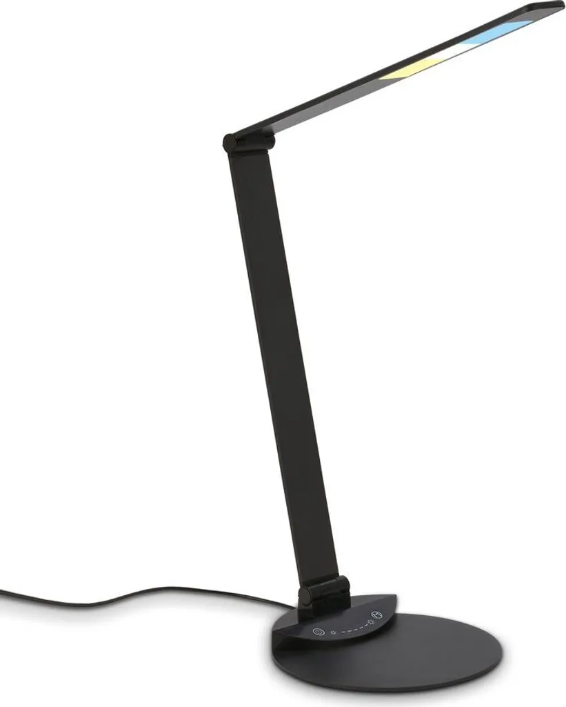 Lampe de bureau LED Briloner 6W argentée tactile et pivotante CCT