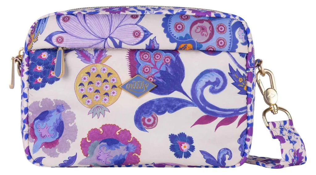 Sac bandoulière Oilily Shanti Shifting Sand - Motif floral et pourpre