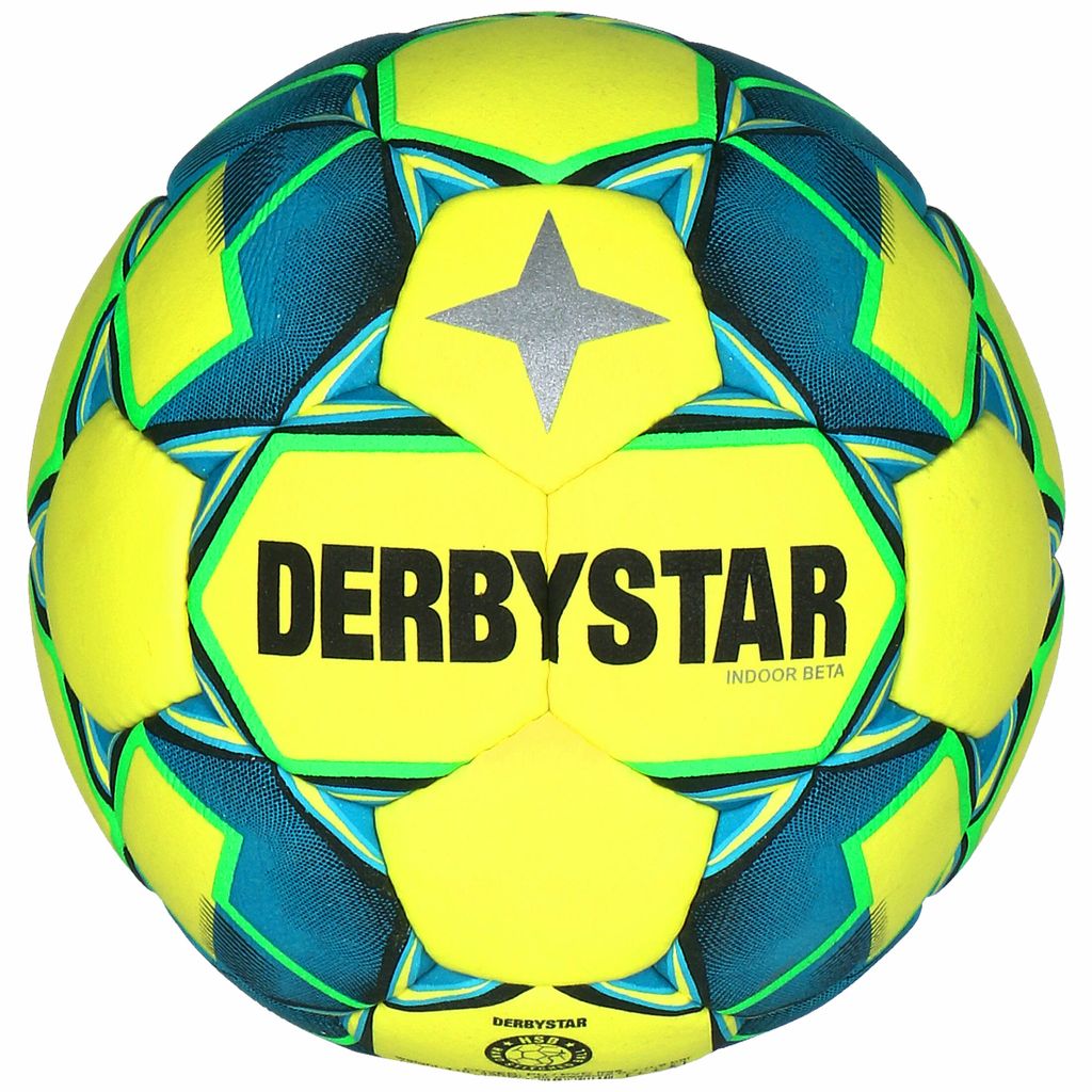 Derbystar Fußball Indoor Beta gelb blau grün 