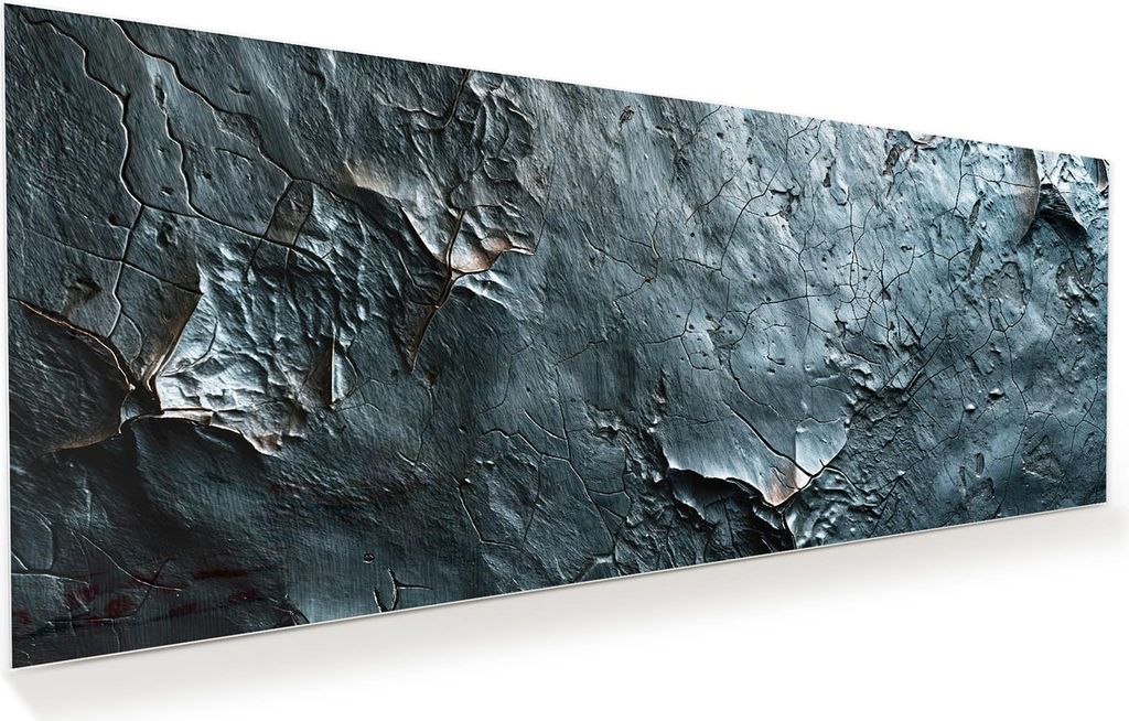 Glasbild 100x40cm in XXL für Wohnzimmer, Schlafzimmer Motiv Strukturierte Oberfläche