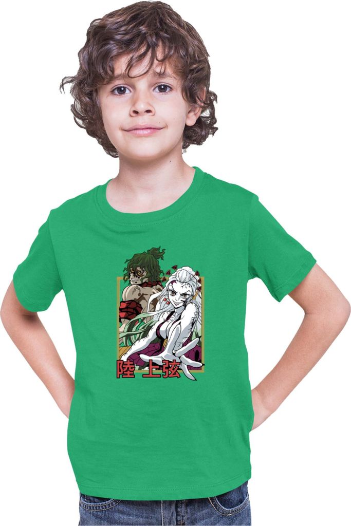 Kinder T-Shirt Japan Anime Manga Demon Anime Slayer Daki & Gyutaro, 5-6 Jahr - 116 / Grün