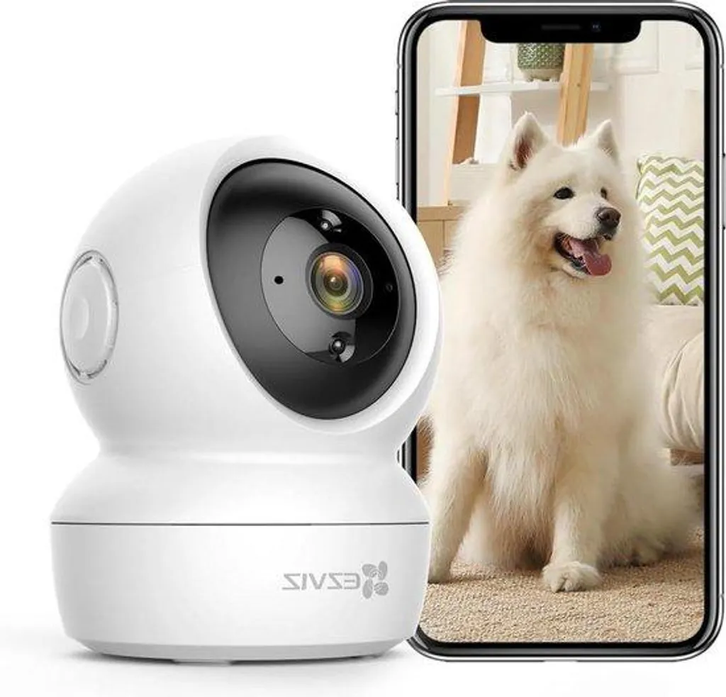 Caméra de surveillance Wi-Fi 360° motorisée compatible avec Amazon Alexa