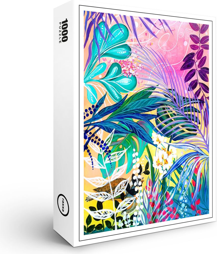 raxxa Premium-Puzzle "Pink jungle I", 1000 Teile