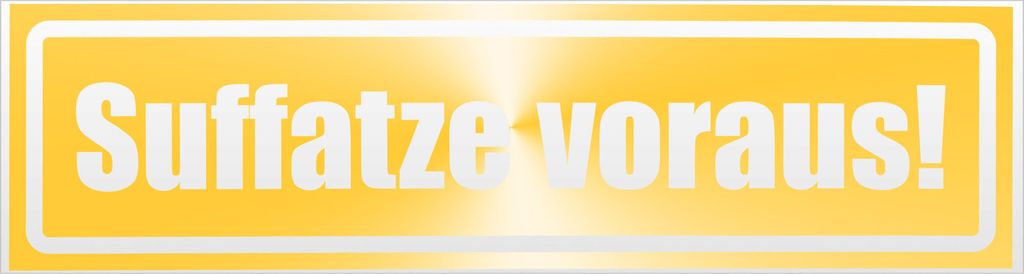 Kiwistar Suffatze voraus invertiert Magnetschild Schild magnetisch - 20cm Gelb - reflektierend - Magnetfolie für Auto PKW Kfz