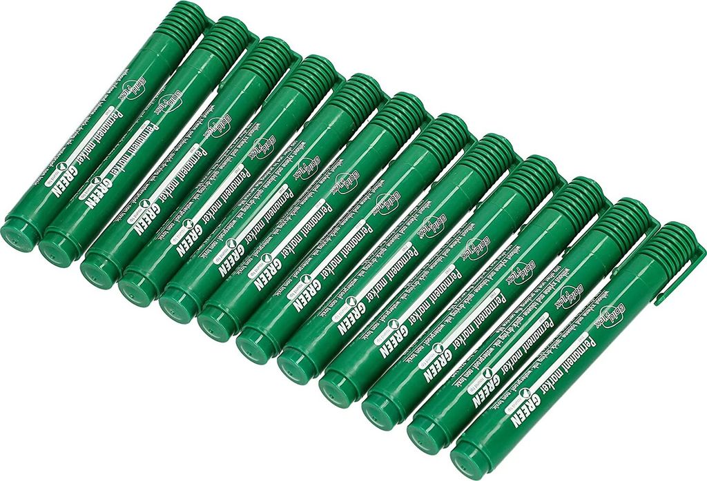 KOTARBAU Permanent Marker Satz 12 Stk. Grün Runde Spitze Wasserferster Stift