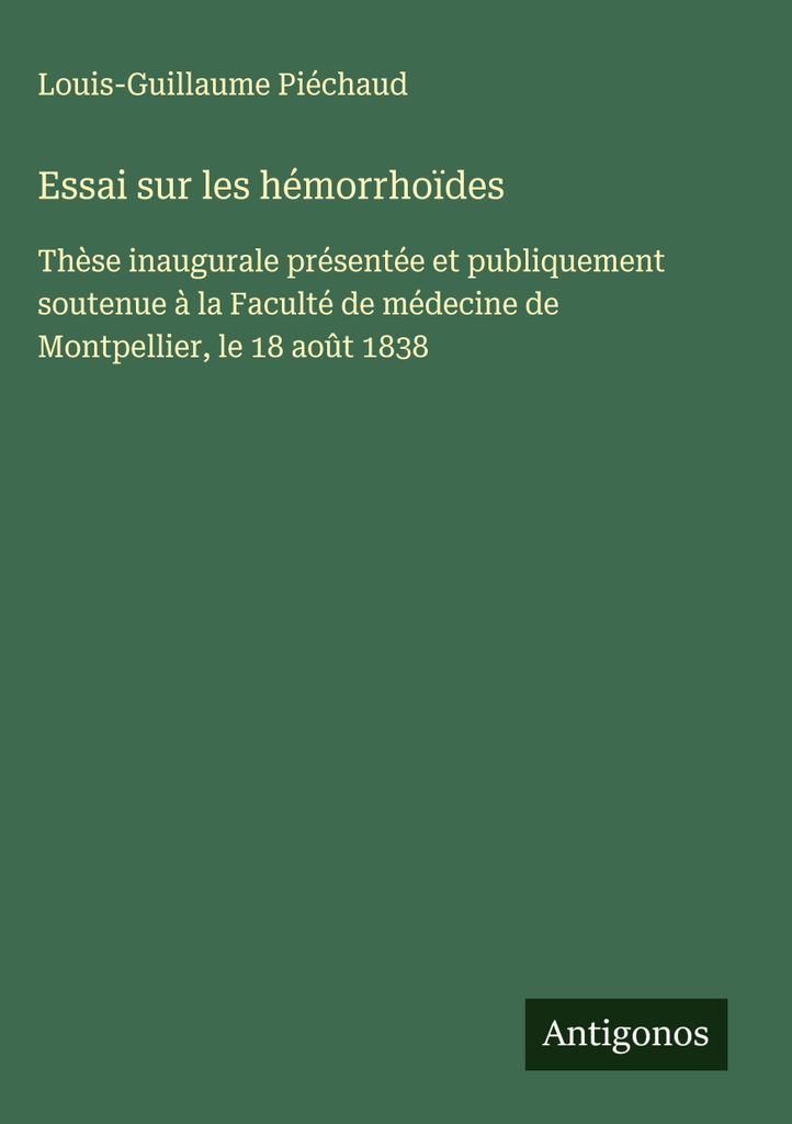 Essay über Hämorrhoiden