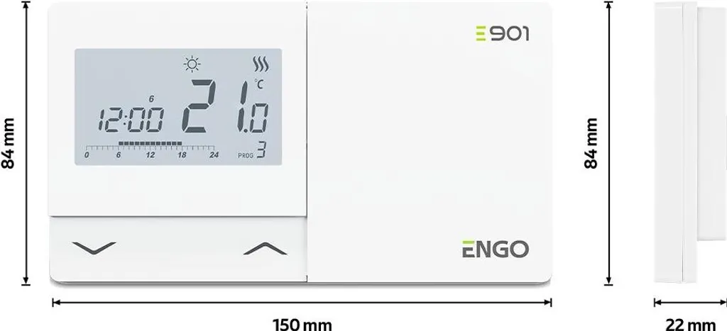 ENGO E901 Régulateur de température programmable blanc haute précision