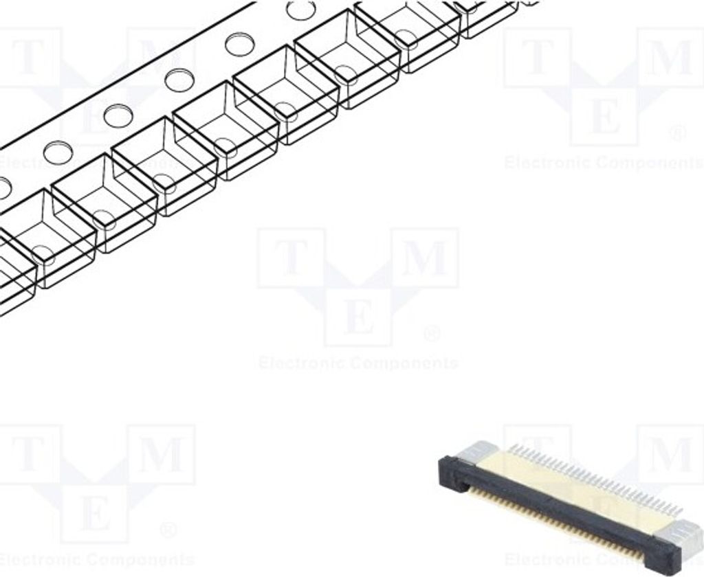 5x Steckverbinder: FFC (FPC) ZIF horizontal PIN: 30 500mA DS1020-09-30VBT1B-R FF