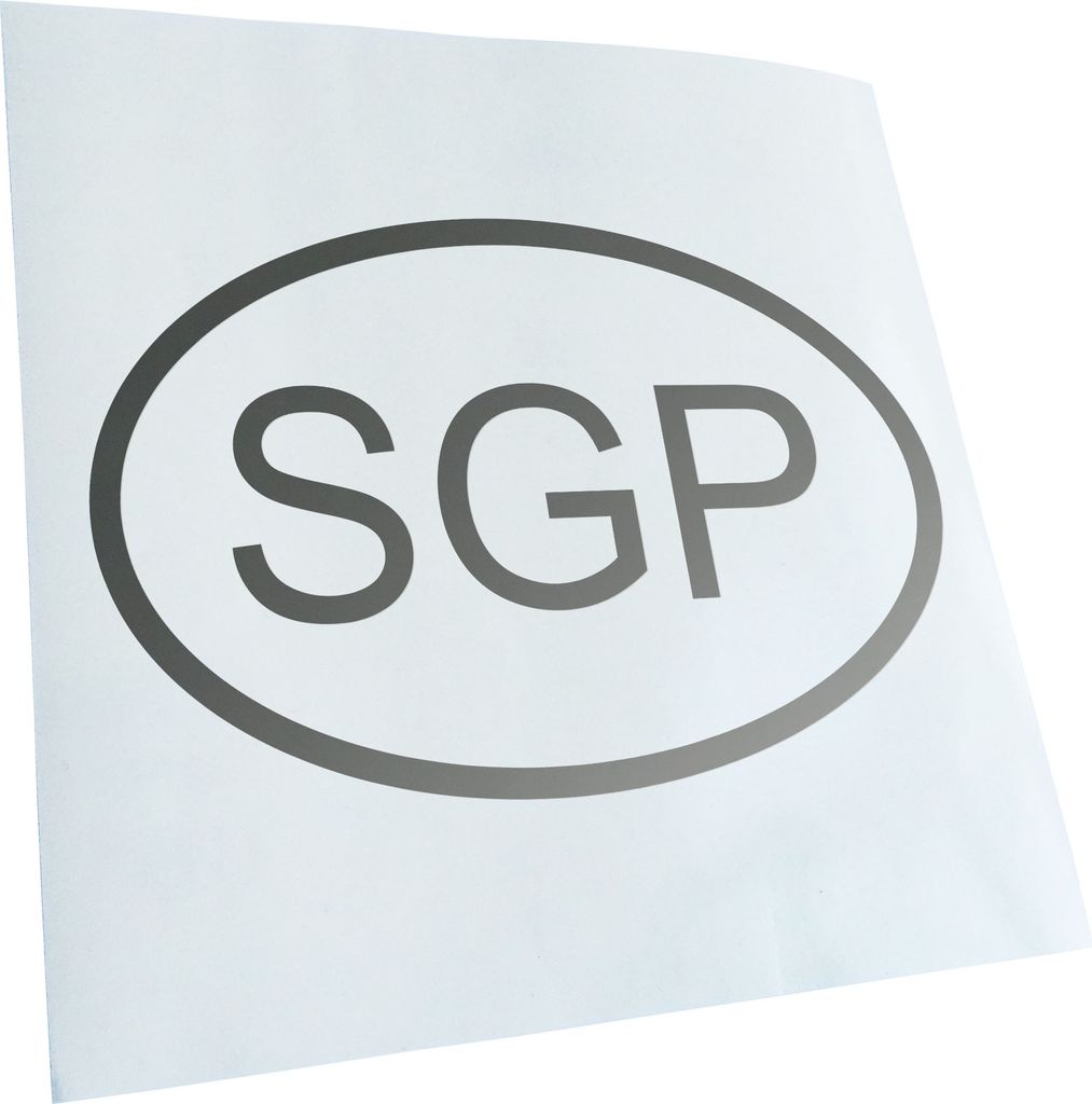 Kiwistar - Autoaufkleber - Singapur SGP Heckscheibe - Aufkleber für Auto Kfz Fahrrad, LKW, Truck Mofa