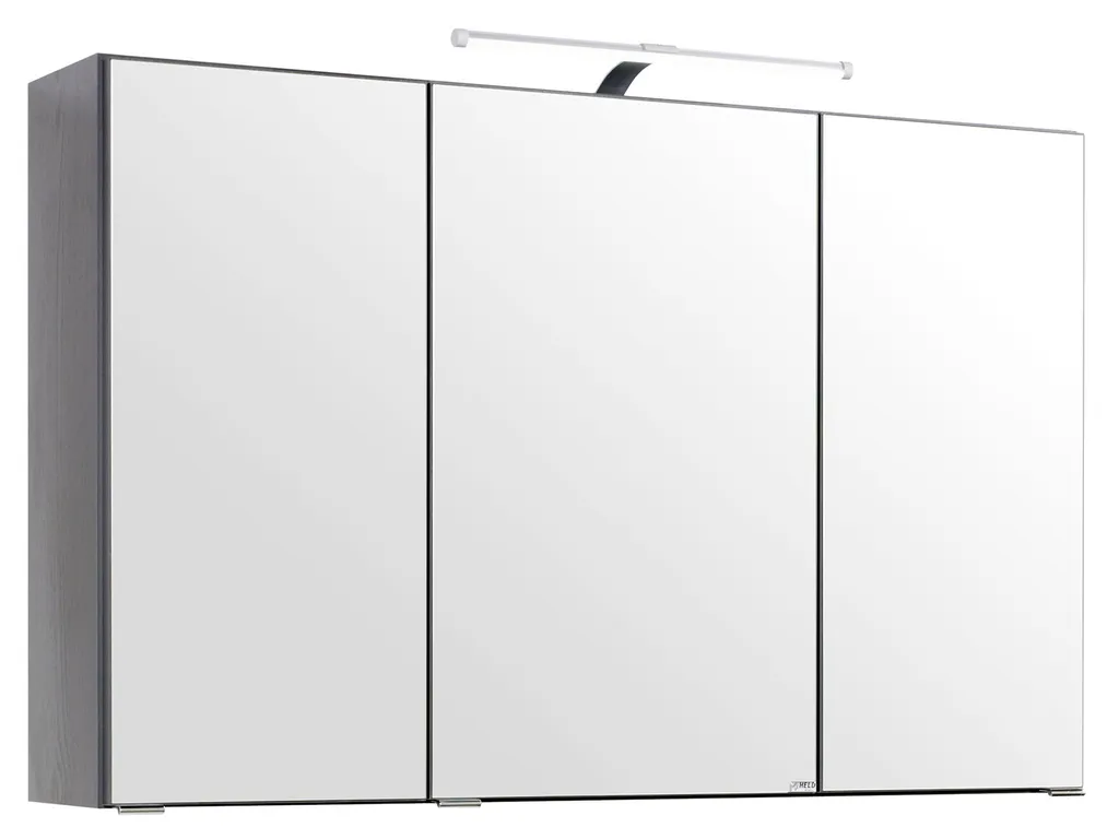 Armoire de toilette miroir graphite 100x64x20cm design moderne chic