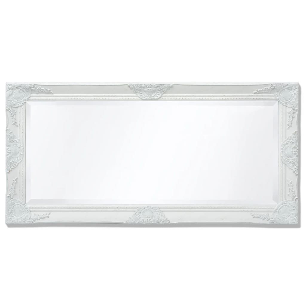 vidaXL Wandspiegel im Barock-Stil 100x50 cm Weiß Produktbild 4