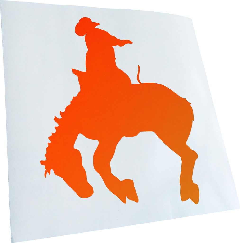 hauptsachebeklebt Kiwistar - Autoaufkleber - Cowboy mit Pferd Rodeo 2 Heckscheibe - Aufkleber für Auto Kfz Fahrrad, LKW, Truck Mofa
