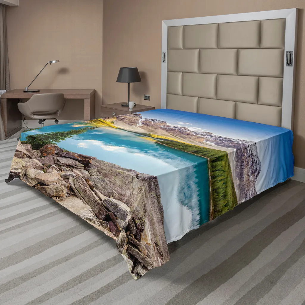 Lenzuolo Artistico ABAKUHAUS 266x260 cm - Lago e Monti Moderni