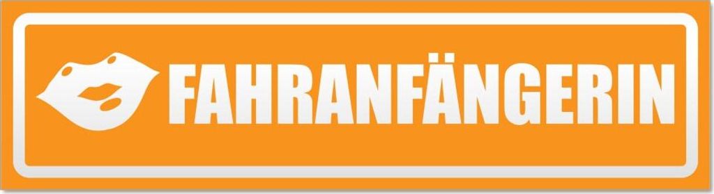 Fahranfängerin Kuss invertiert Magnetschild Schild magnetisch