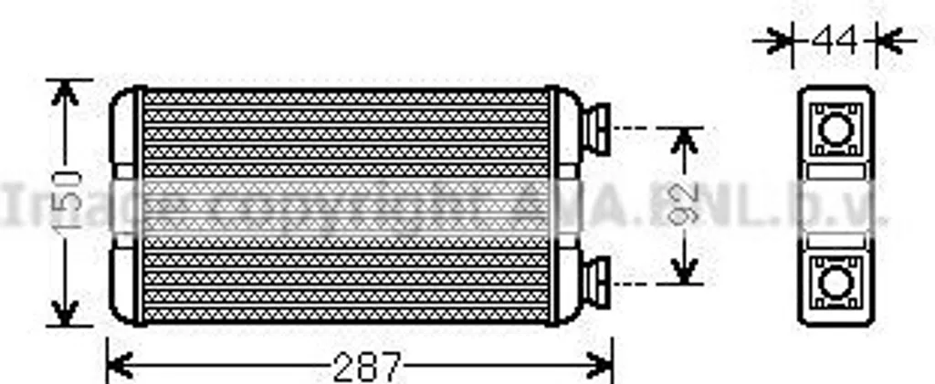 Échangeur de chaleur PRASCO RTA6457 pour chauffage Movano X70 OE 2711500QAF