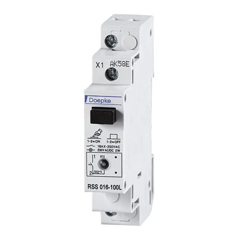 Interrupteur rail DIN Doepke 16A pour commande d'éclairage et LED