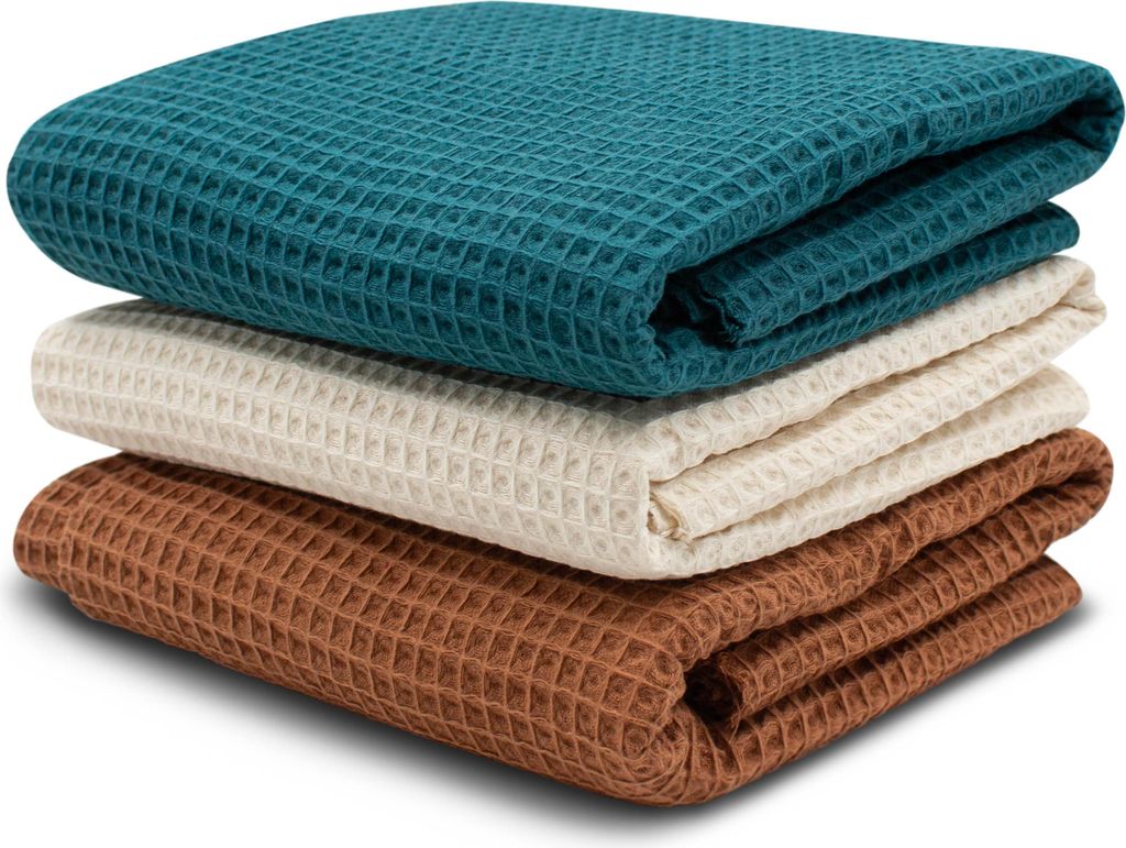 Waffelpique 3er Set je 0,5m x 1,5m Waffel Stoff 100% Baumwollstoff DIY Nähstoff Dekostoff zum Nähen Set25