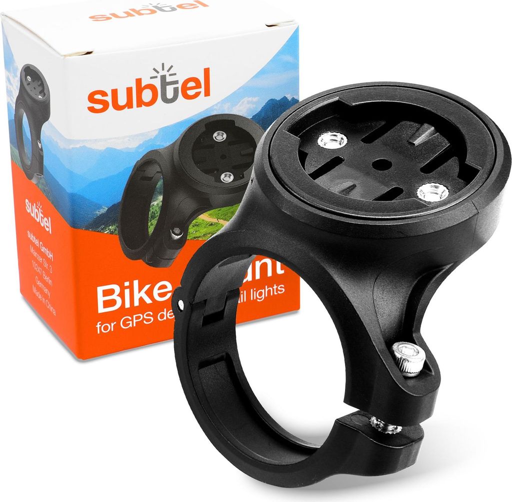 subtel Fahrradhalterung – Lenkerhalter für Navi, GPS & Fahrradcomputer – kompatibel mit Garmin Edge, Sigma Sport Rox, Bryton Rider – für Le...