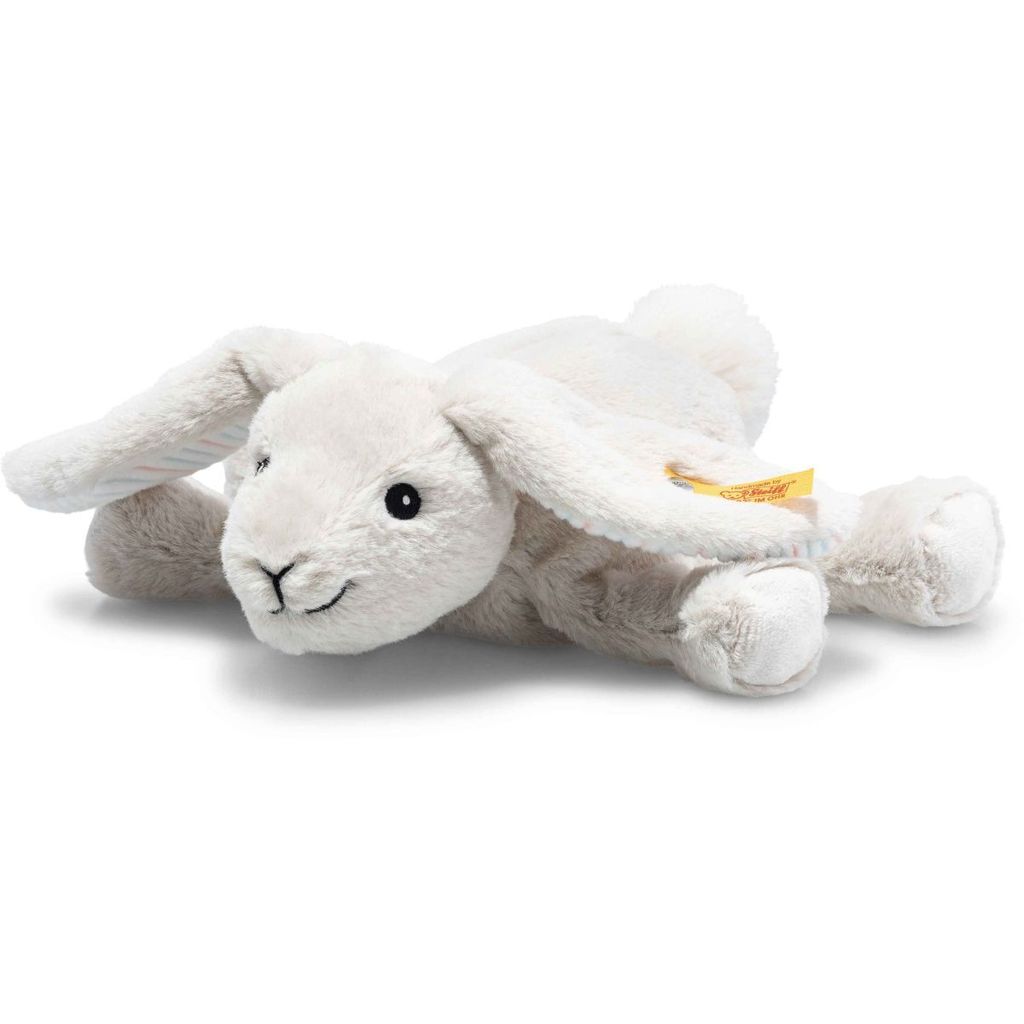 Steiff Hase Hoppel 20 cm liegend hellgrau Floppy 242694