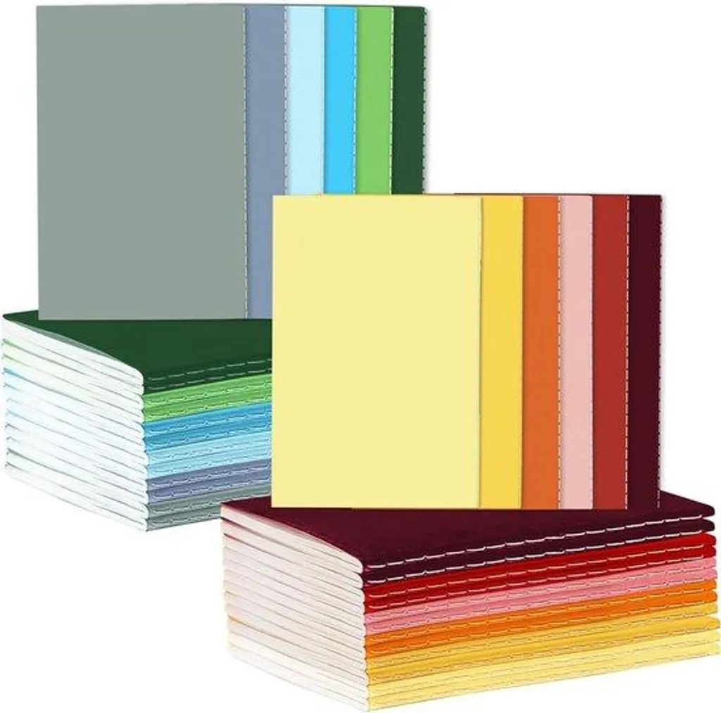 Cahier ligné pour élèves et école lot de 24 petits formats de voyage