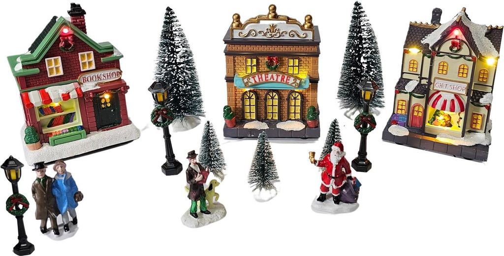 Bambelaa! Weihnachtsstadt 14 tlg. Winterdorf Weihnachtsdorf Produktbild 