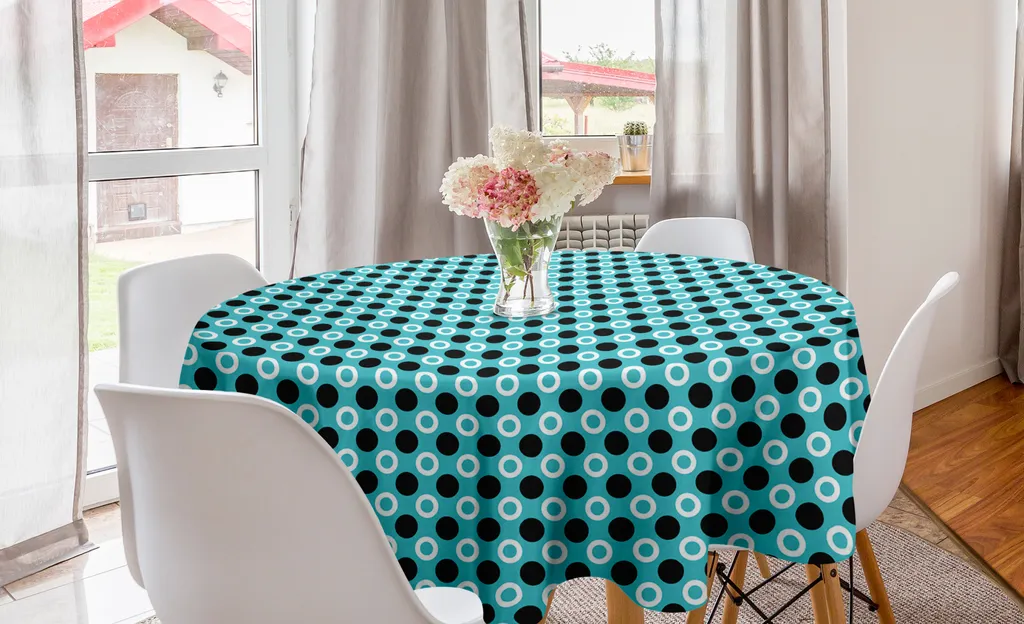 Offerta Tovaglia ABAKUHAUS 150cm Rotonda | Geometrica Turchese