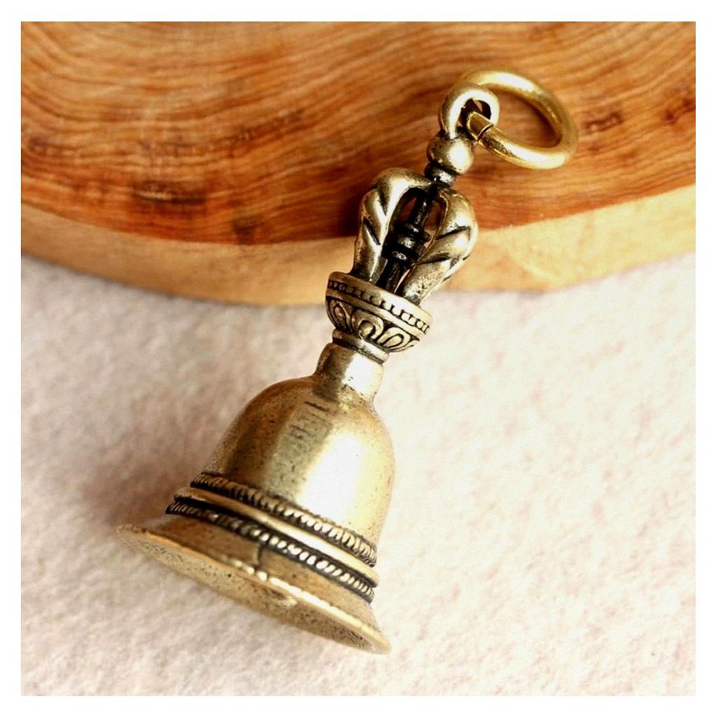 Retro Kupferglocke Windspiel, Glocke, massive Messingglocke, Handwerk für Dekoration, Autoanhänger, kleine Kreise, Handglocken und Glockenspiele