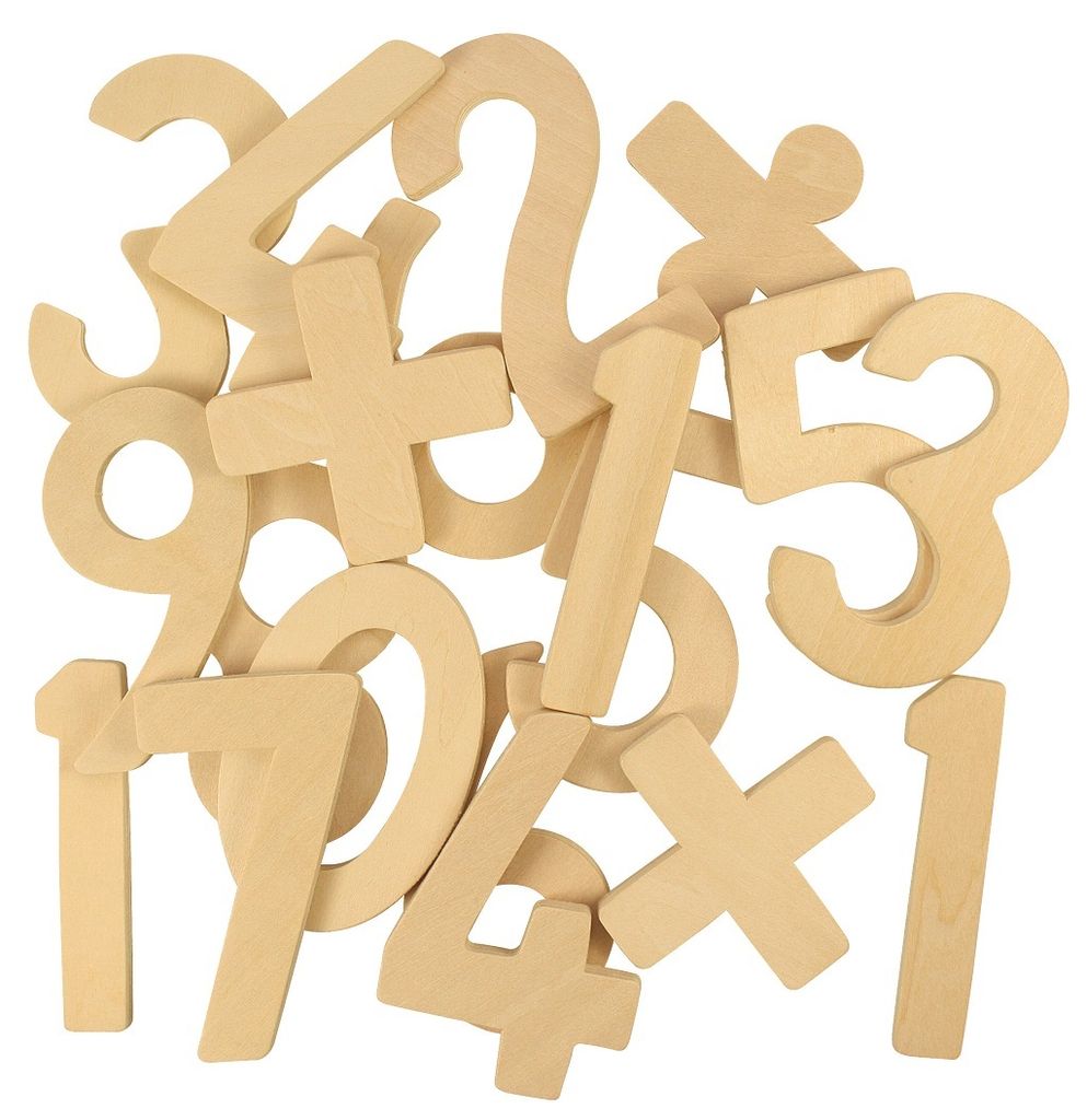 Bigjigs Toys Holzziffern mit Zeichen