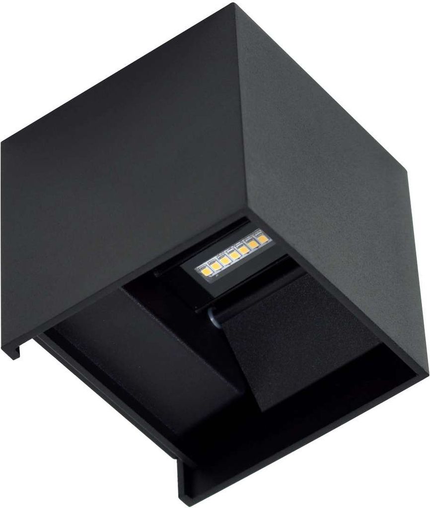 IP54 6,8 W schwarze LED-Wandleuchte mit verstellbaren Produktbild 