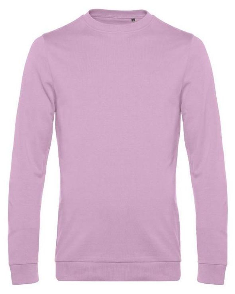 B&C - Sweatshirt für Herren angesetzte Ärmel FK146 (L) (Bonbonrosa)