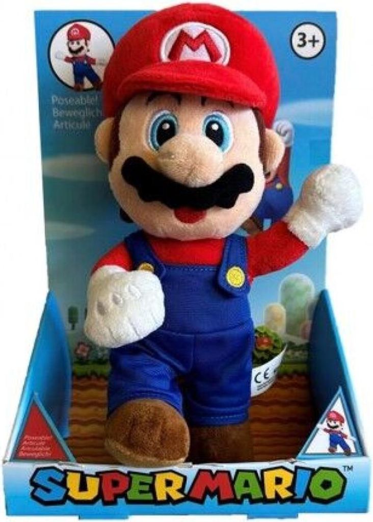 Super Mario Bros Mario, bewegliches Plü schtier, 25 cm