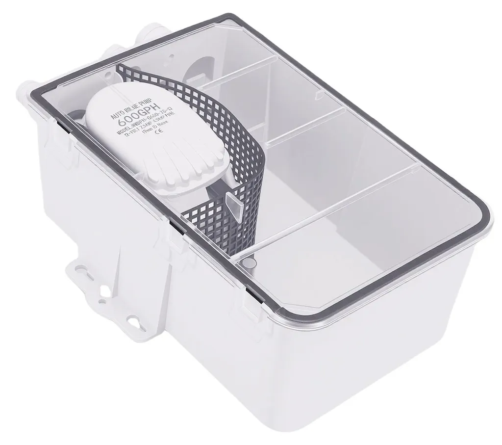 Pompe de Douche 12V 600 GPH à Raccords Multiples - Boîtier Compact et Robuste - 3