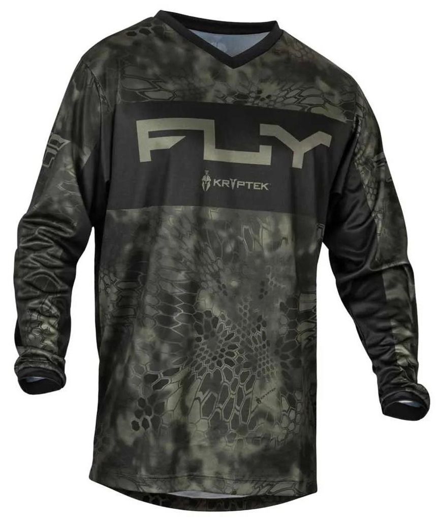 Fly Racing F-16 Kryptek Se Langarm-trikot Grün S Mann Grün S