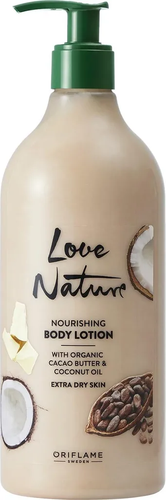 Oriflame Love Nature Lozione Corpo 750ml Burro di Cacao e Cocco Bio