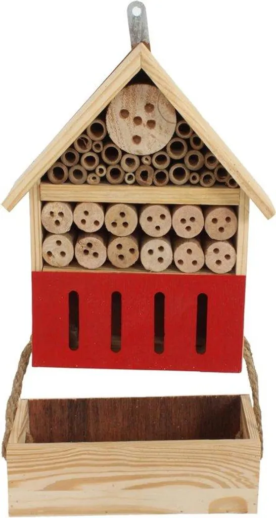 Hôtel pour insectes pollinisateurs avec fleurs pour jardin bio et sain